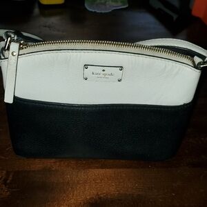 Kate Spade Two-Tone Black and White Leather Crossbody Bag.